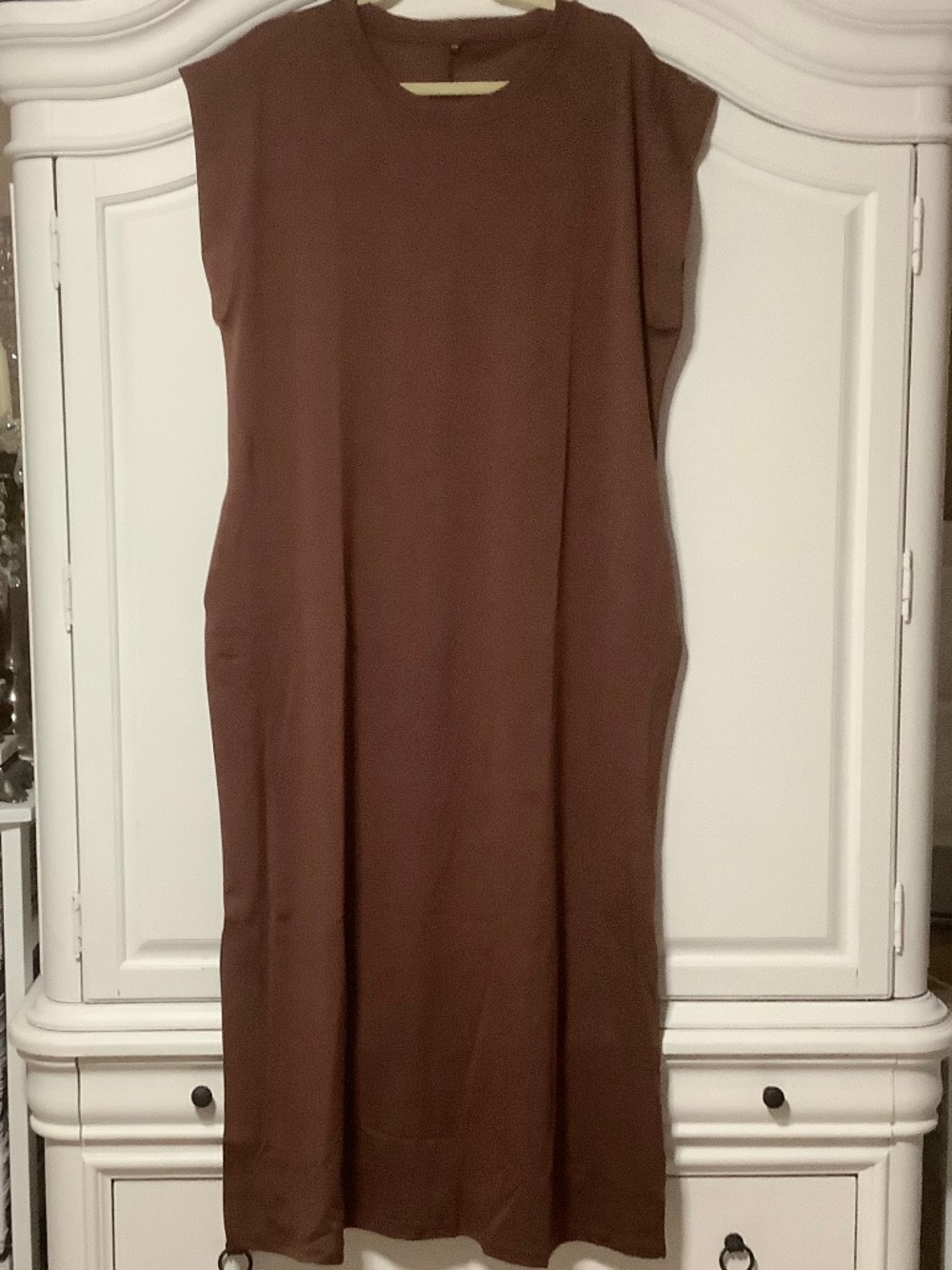 Nision Women Chocolate brown dress, Pockets 2 XL NWT